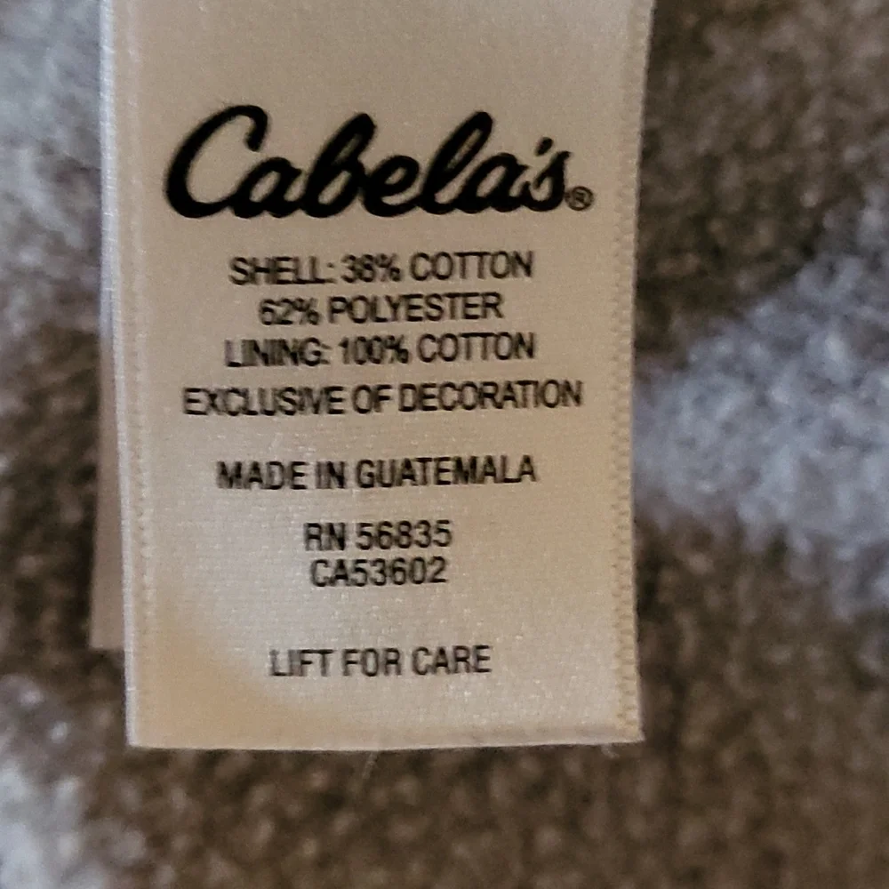 Tan/Gray Cabelas Medium Hoodie - Picture 6 of 6